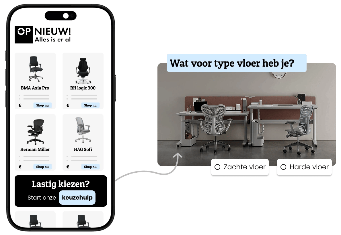 Guided Selling voorbeeld Opnieuw WEBP