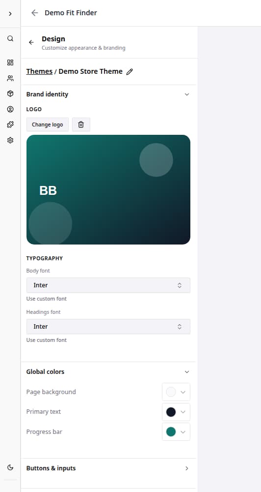 Quiz theme controls shown beside a quiz preview.