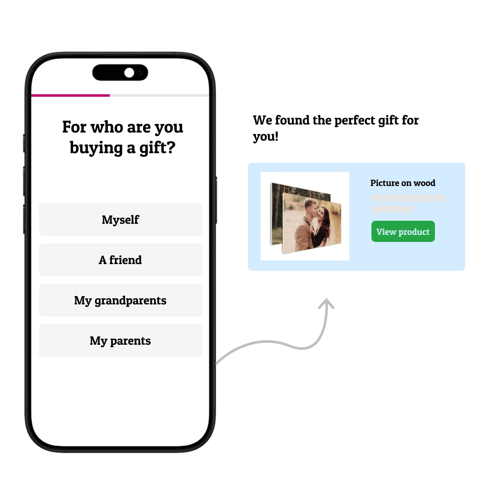 Fotocadeau Magento Product Quiz Example