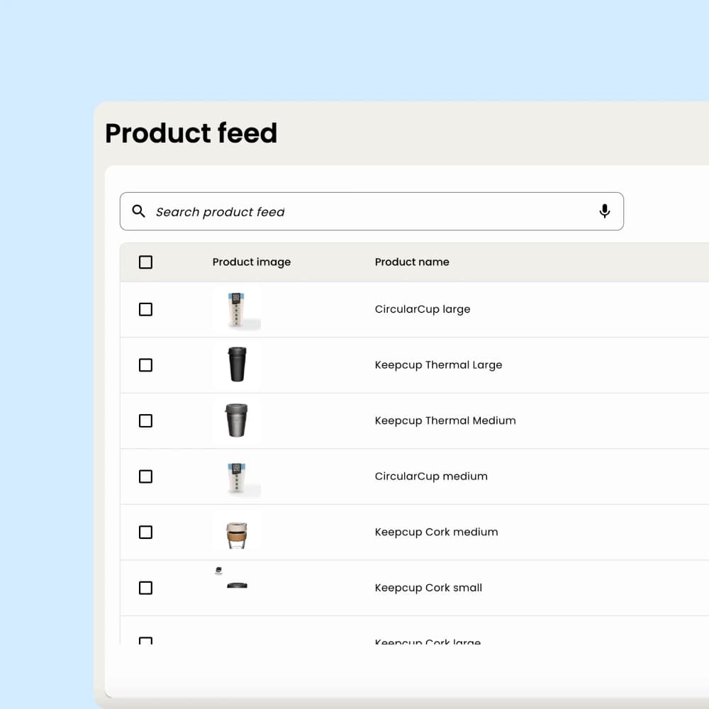 Product feed Magento import