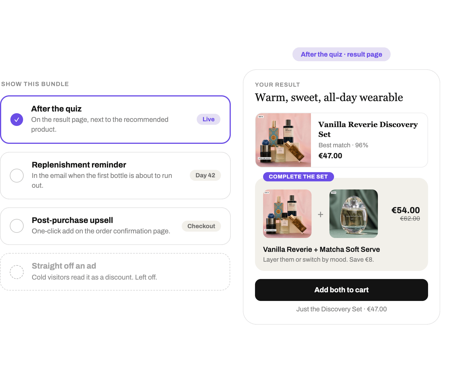 Sell bundles everywhere throughout your funnel