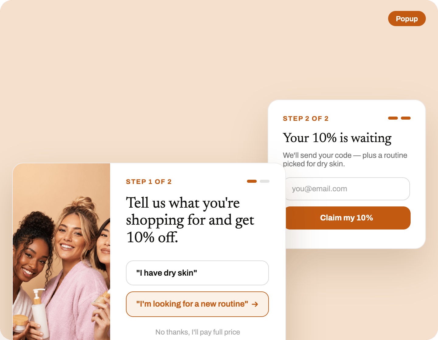 Een popup levert je een adres op. Meer niet.