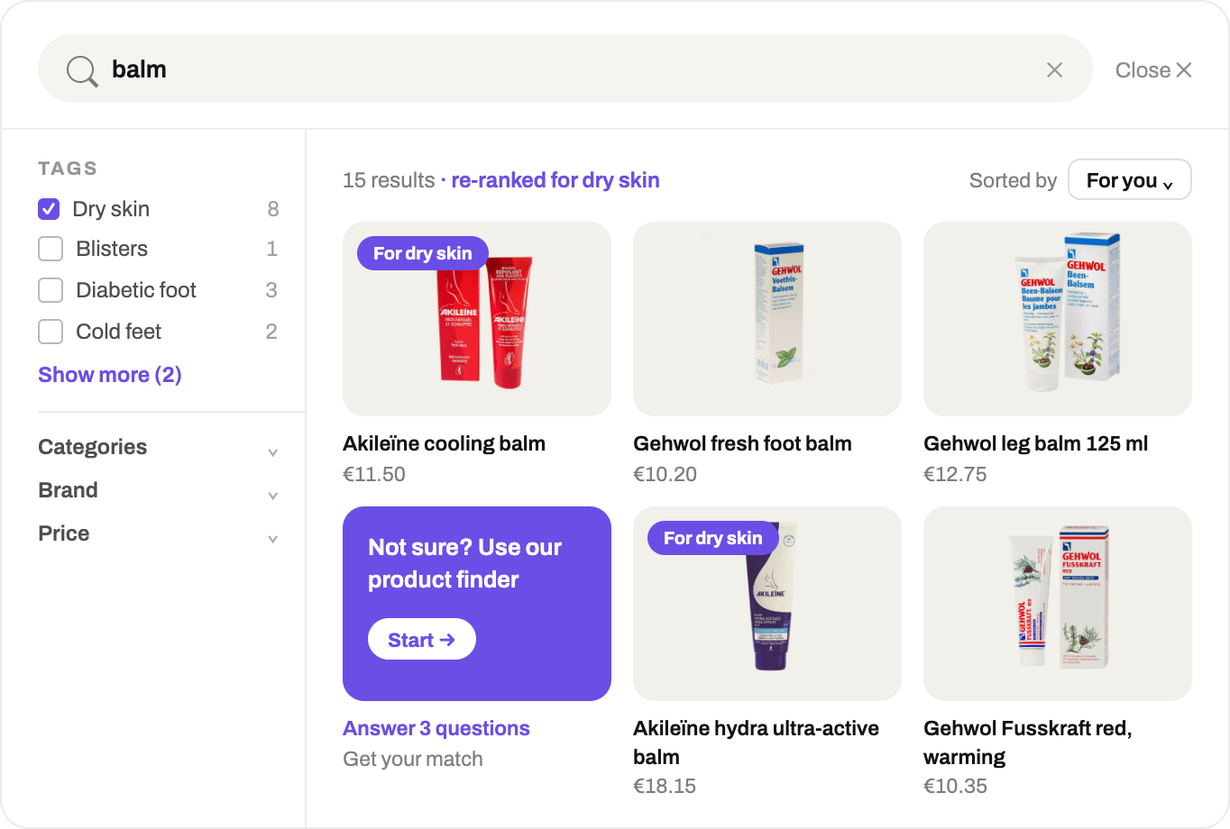 Connects to quizzes, popups and finders