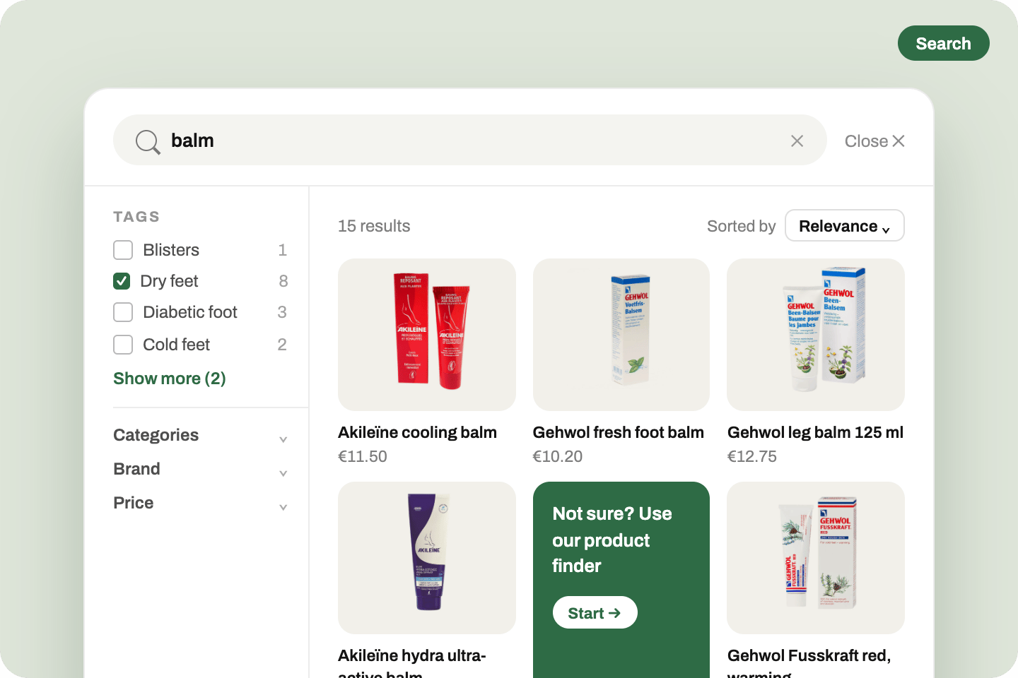 Personalized site search on an ecommerce store