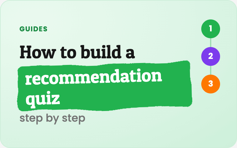 How to build a product recommendation quiz