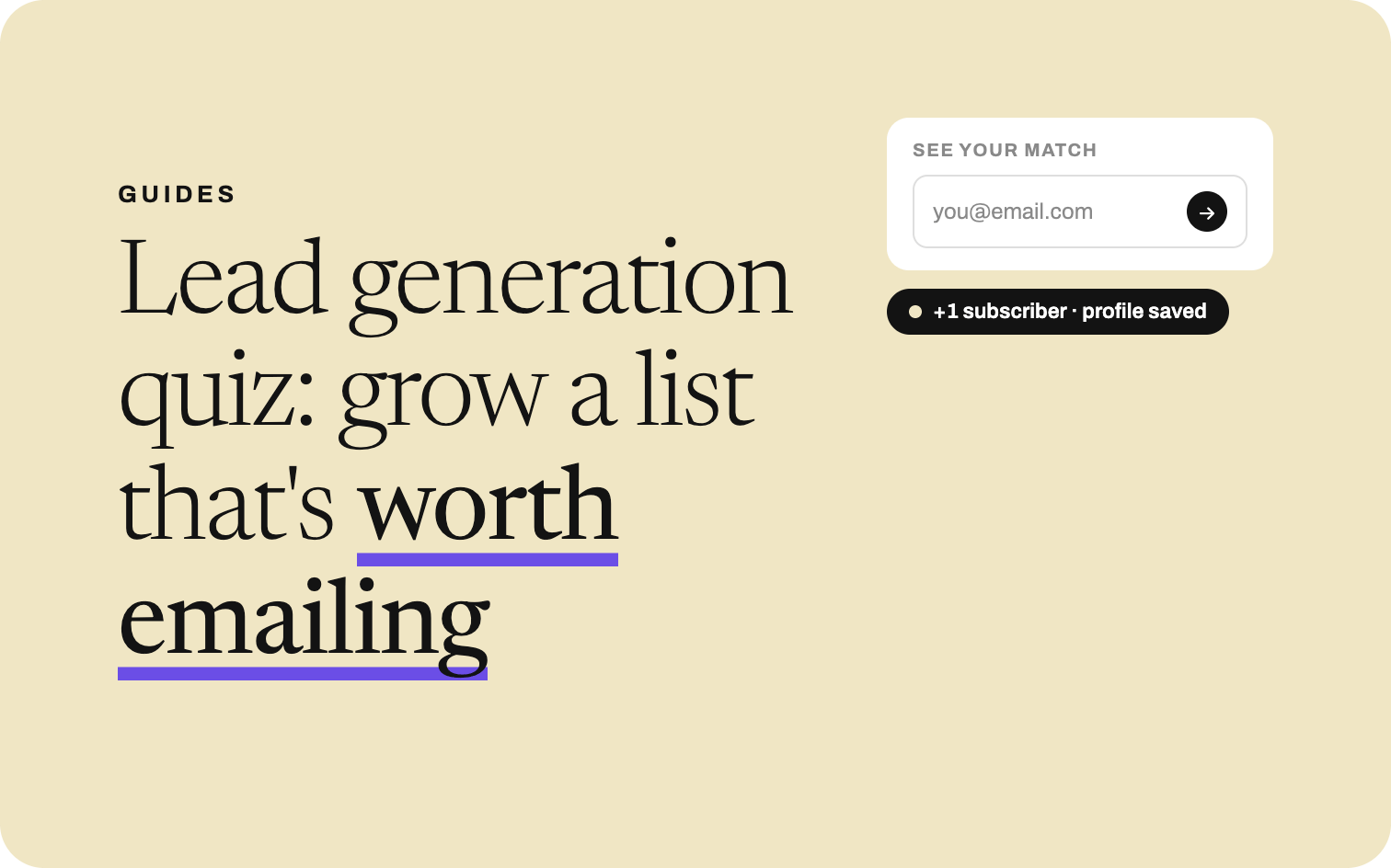 Lead generation quiz cover visual