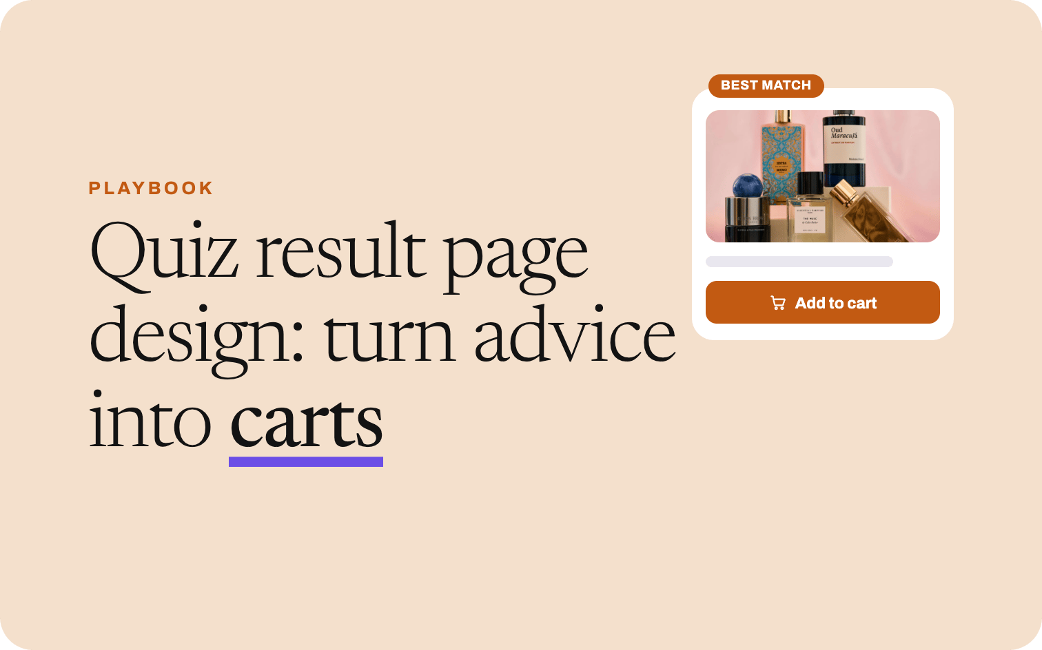 Quiz result page design cover visual
