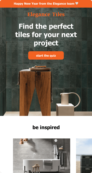Elegance Tiles landing page