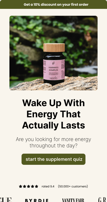 Quiz funnel start page example