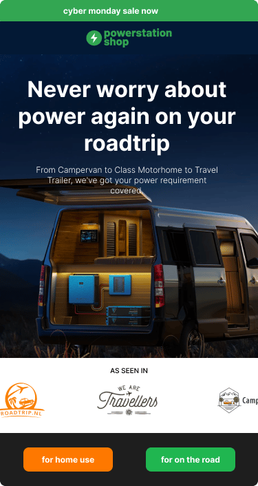 Powerstation landing page