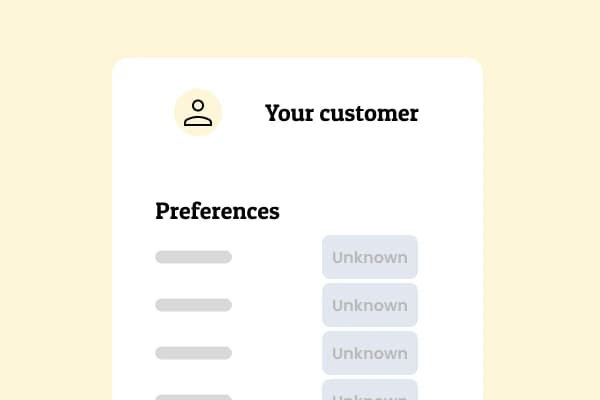 you lack insights in customer wants and needs.