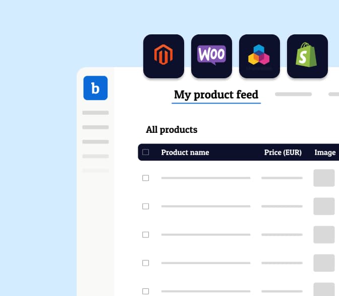 Importeer je product feed