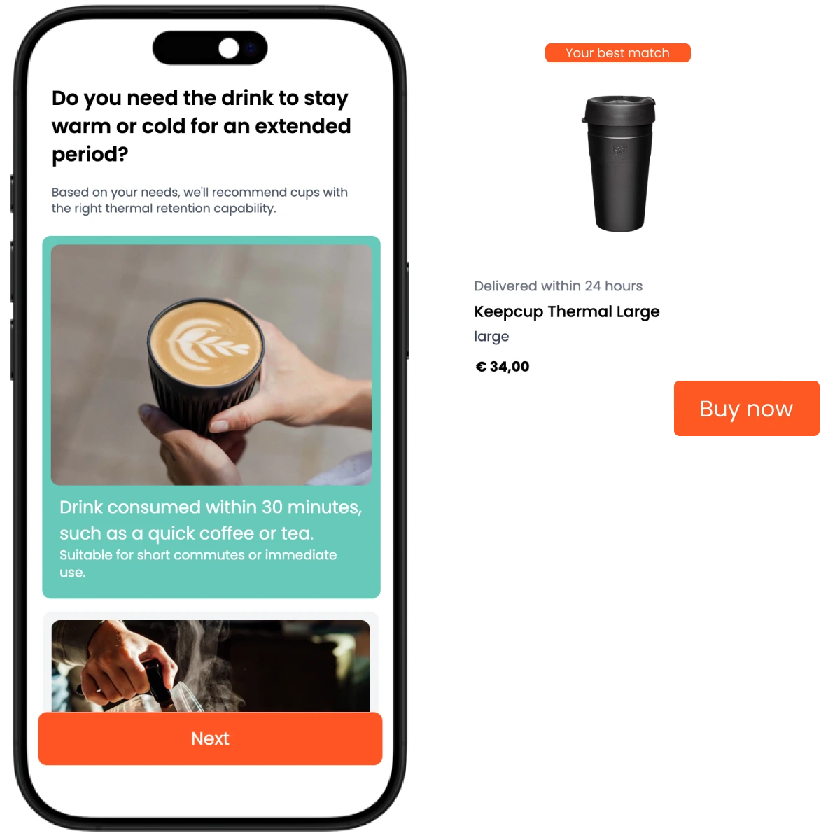 Product Finder Example GoCups Header page