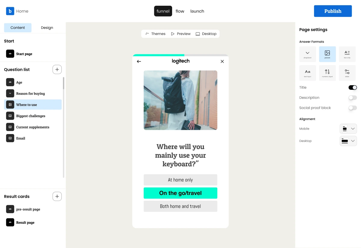 homepage visual catalog